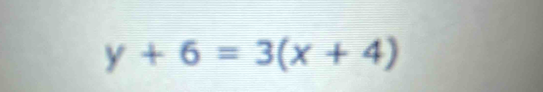 y+6=3(x+4)