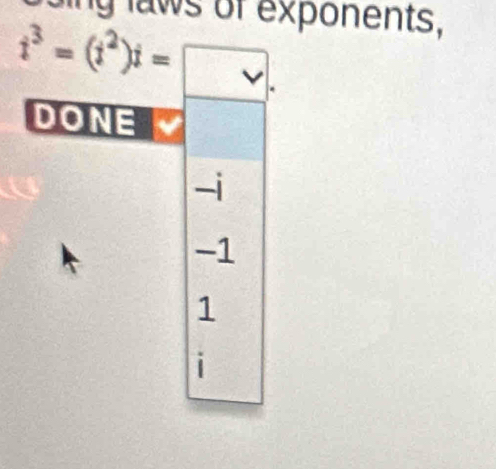 oing laws of exponents,