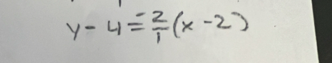 y-4= (-2)/1 (x-2)