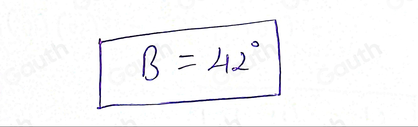 B=42°