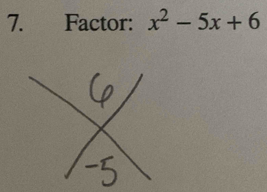 Factor: x^2-5x+6