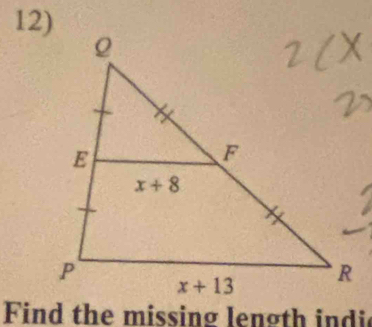 Find the missing length indi