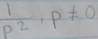  1/p^2 , rho != 0