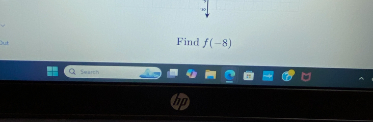 Out 
Find f(-8)
Search