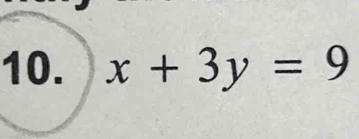 x+3y=9