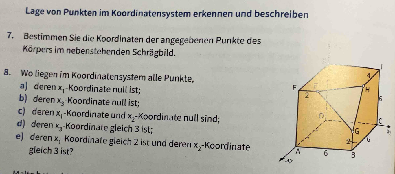 Gelöst:Lage von Punkten im Koordinatensystem erkennen und beschreiben 7 ...