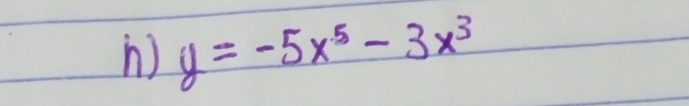 y=-5x^5-3x^3