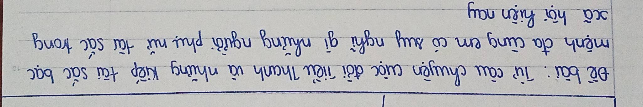 òbāi: Tu cāu chuyēn cuiòc dōi jièi Thanh vā nhing kiāp fāi sāc bac 
menh da cùng em co xuy nghi gì mhung nguā phu nú tāi sāc rong 
xcā hōi Riān nay