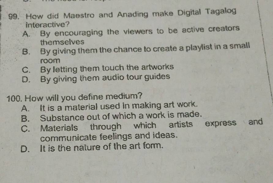 Solved: How did Maestro and Anading make Digital Tagalog interactive? A ...