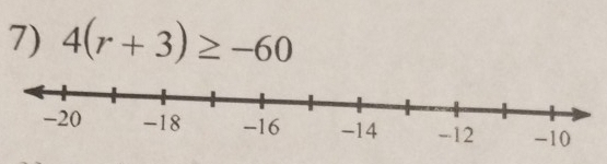 4(r+3)≥ -60