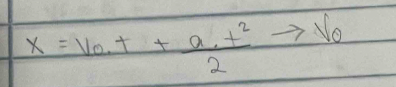 x=v_0· t+ a· t^2/2 to v_0