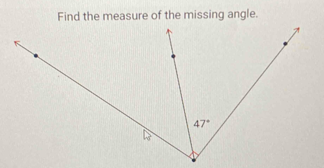 Find the measure of the missing angle.