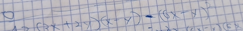 (3x+2y)(x-y)-(6x-y)^2 (6)