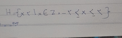 H= x|x∈ Z,-r≤ x≤ r