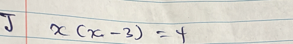 x(x-3)=4