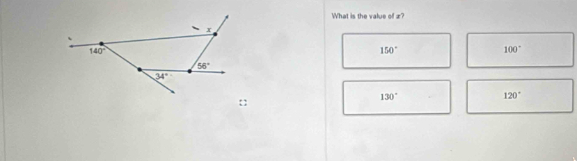 What is the value of z?
150°
100°
130°
120°