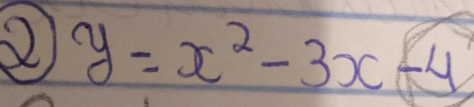 2 y=x^2-3x-4