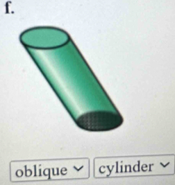 oblique cylinder √