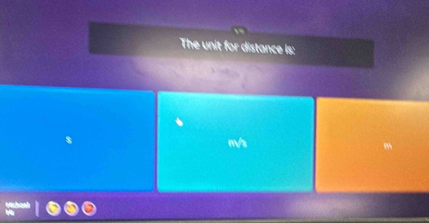 The unit for distance is: