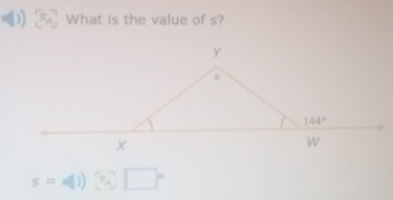 What is the value of s?
s=# )) □°