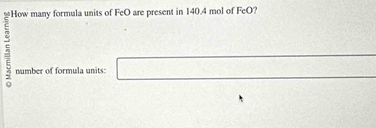 number of formula units: _ 