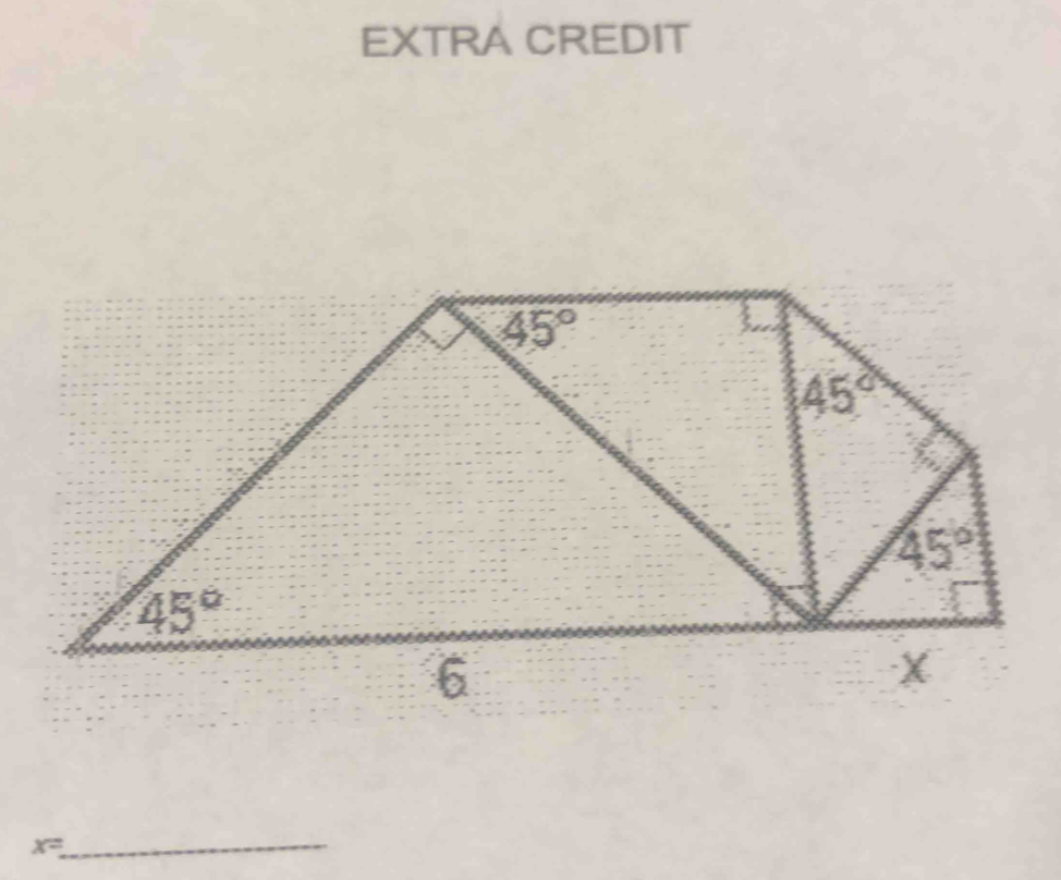 EXTRA CREDIT
x= _