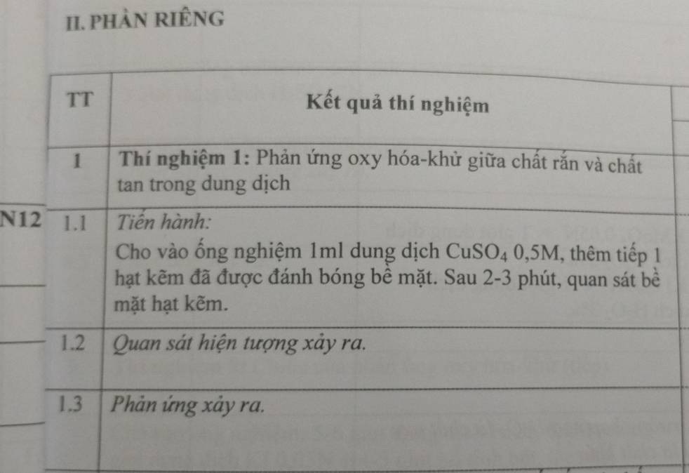 PHÀN RIÊNG 
N1