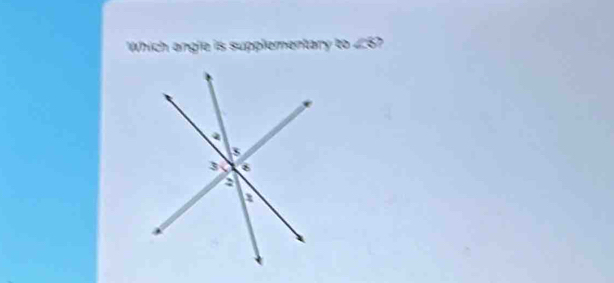 Which angle is supplementary m∠ 8 ,