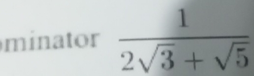 minator  1/2sqrt(3)+sqrt(5) 