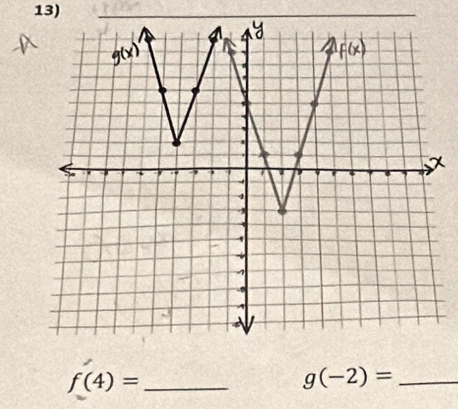 f(4)= _
g(-2)= _