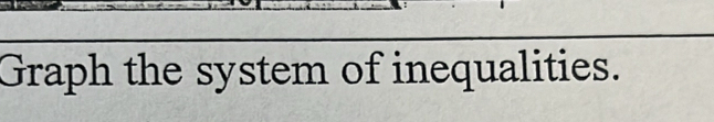 Graph the system of inequalities.