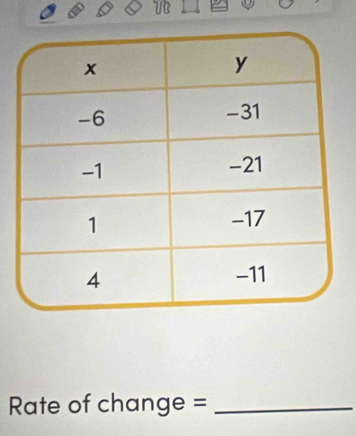 Ut 
Rate of change =_