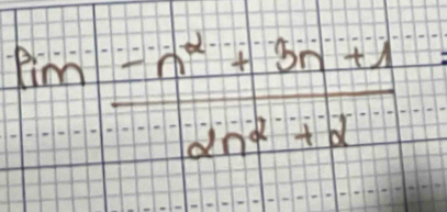 limlimits  (-n^2+3n+1)/2n^2+2 