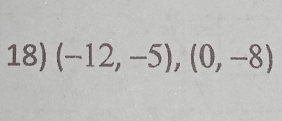 (-12,-5), (0,-8)