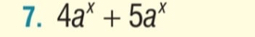 4a^x+5a^x