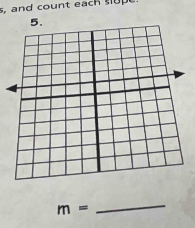 s, and count each slope.
m=
_