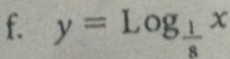 y=log _ 1/8 x