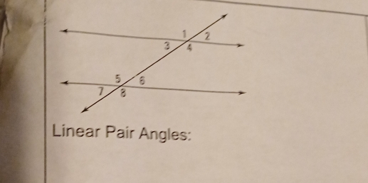 Linear Pair Angles: