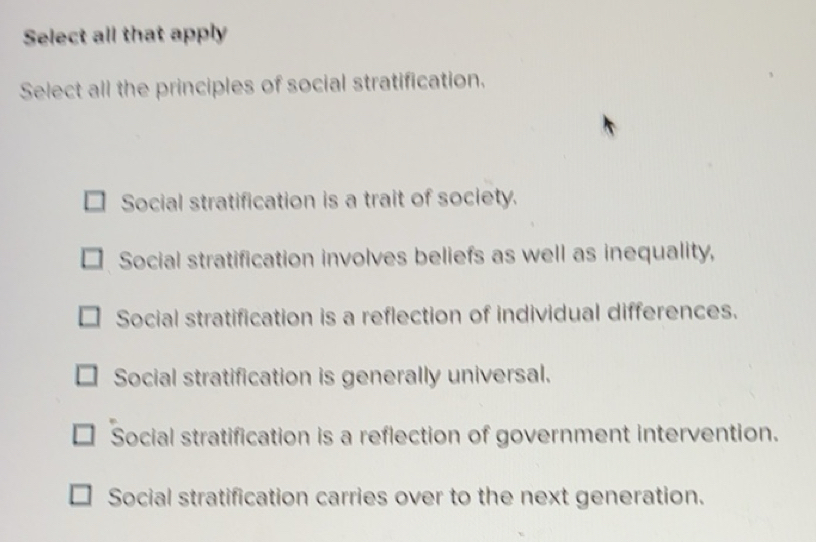 Solved: Select all that apply Select all the principles of social ...
