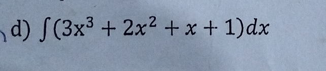 ∈t (3x^3+2x^2+x+1)dx