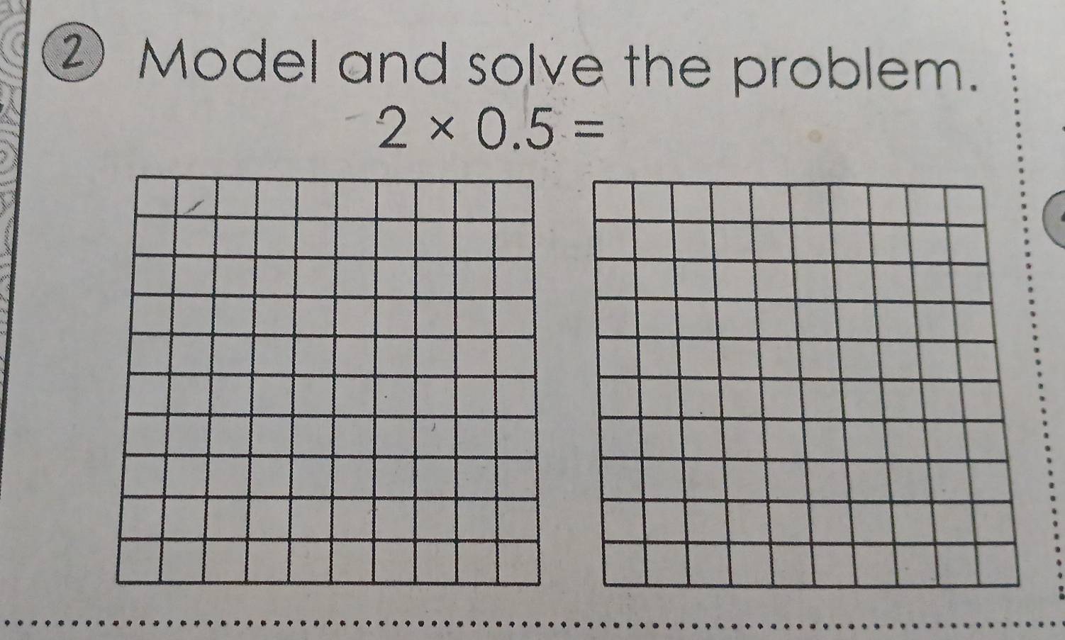 ② Model and solve the problem.
2* 0.5=