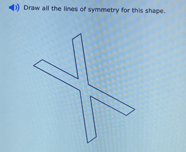 Draw all the lines of symmetry for this shape.