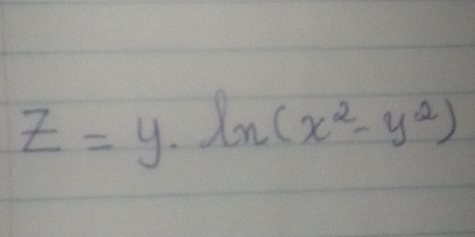 Z=y· ln (x^2-y^2)