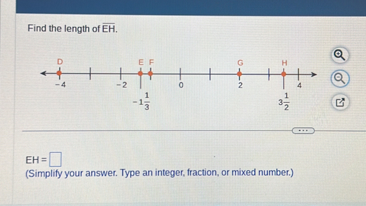 Find the length of overline EH.
7
EH=□
(Simplify your answer. Type an integer, fraction, or mixed number.)