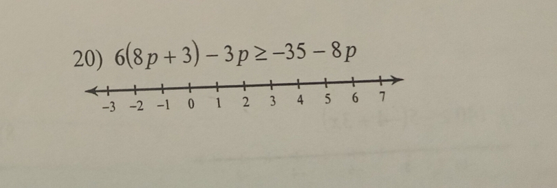 6(8p+3)-3p≥ -35-8p