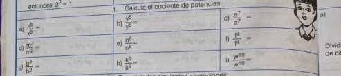 2^0=1 ncías:
d
ci