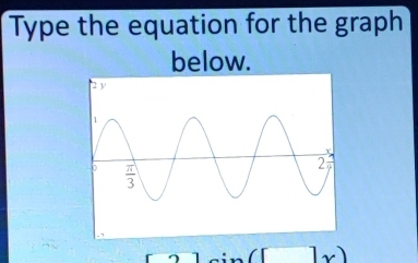 Solved: Type the equation for the graph below. 1x) [Math]