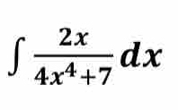 ∈t  2x/4x^4+7 dx