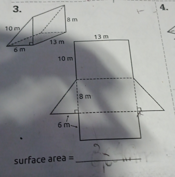 surface area =_