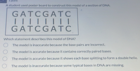 Solved: A student used poster board to construct this model of a ...